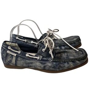 Calvin‎ Klein Jeans Blue Denim Boat Shoes Loafers Size 12.5